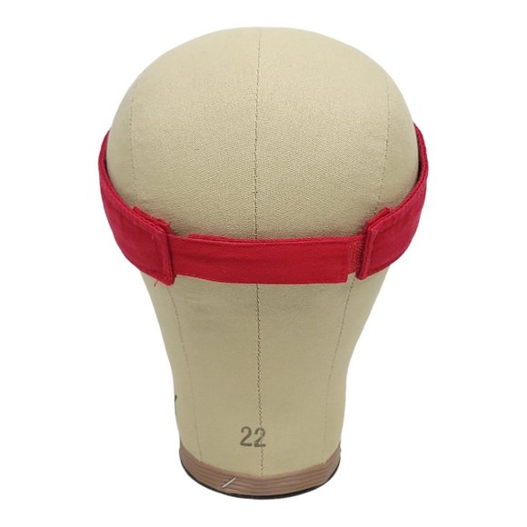 Port And Co TC Monogram Initials Strapback Visor Tennis Golf Hat Red - Picture 4 of 11